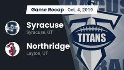 Recap: Syracuse  vs. Northridge  2019
