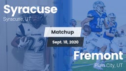 Matchup: Syracuse  vs. Fremont  2020