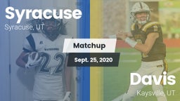 Matchup: Syracuse  vs. Davis  2020