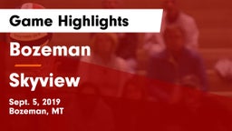 Bozeman  vs Skyview  Game Highlights - Sept. 5, 2019