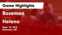 Bozeman  vs Helena  Game Highlights - Sept. 10, 2019
