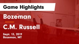 Bozeman  vs C.M. Russell  Game Highlights - Sept. 13, 2019