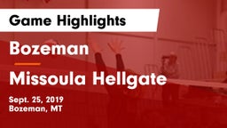 Bozeman  vs Missoula Hellgate  Game Highlights - Sept. 25, 2019