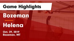 Bozeman  vs Helena  Game Highlights - Oct. 29, 2019