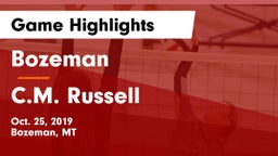 Bozeman  vs C.M. Russell  Game Highlights - Oct. 25, 2019