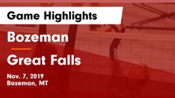 Bozeman  vs Great Falls  Game Highlights - Nov. 7, 2019