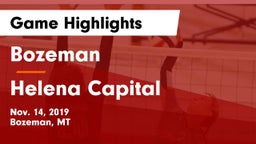 Bozeman  vs Helena Capital  Game Highlights - Nov. 14, 2019