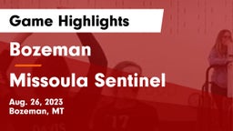 Bozeman  vs Missoula Sentinel  Game Highlights - Aug. 26, 2023