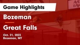 Bozeman  vs Great Falls  Game Highlights - Oct. 21, 2023