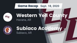 Recap: Western Yell County  vs. Subiaco Academy 2020