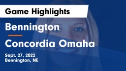 Bennington  vs Concordia Omaha Game Highlights - Sept. 27, 2022
