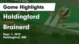 Holdingford  vs Brainerd  Game Highlights - Sept. 7, 2019