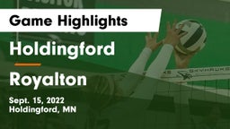 Holdingford  vs Royalton  Game Highlights - Sept. 15, 2022