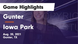 Gunter  vs Iowa Park  Game Highlights - Aug. 20, 2021