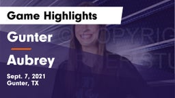 Gunter  vs Aubrey  Game Highlights - Sept. 7, 2021