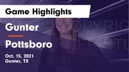 Gunter  vs Pottsboro  Game Highlights - Oct. 15, 2021