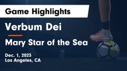 Verbum Dei  vs Mary Star of the Sea  Game Highlights - Dec. 1, 2023