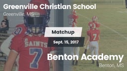 Matchup: Greenville Christian vs. Benton Academy  2017