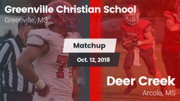 Matchup: Greenville Christian vs. Deer Creek  2018