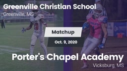 Matchup: Greenville Christian vs. Porter's Chapel Academy  2020
