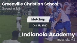 Matchup: Greenville Christian vs. Indianola Academy  2020