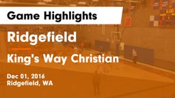 Ridgefield  vs King's Way Christian  Game Highlights - Dec 01, 2016