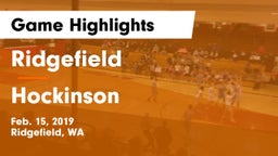 Ridgefield  vs Hockinson  Game Highlights - Feb. 15, 2019