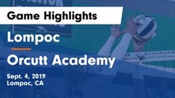 Lompoc  vs Orcutt Academy Game Highlights - Sept. 4, 2019