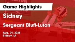Sidney  vs Sergeant Bluff-Luton  Game Highlights - Aug. 24, 2023