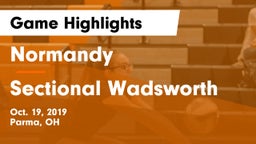 Normandy  vs Sectional Wadsworth Game Highlights - Oct. 19, 2019