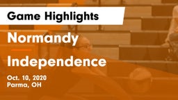 Normandy  vs Independence  Game Highlights - Oct. 10, 2020