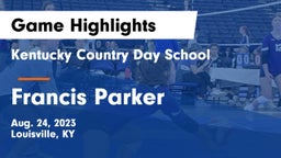 Kentucky Country Day School vs Francis Parker Game Highlights - Aug. 24, 2023