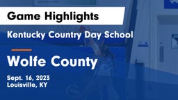 Kentucky Country Day School vs Wolfe County  Game Highlights - Sept. 16, 2023