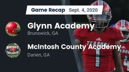 Recap: Glynn Academy  vs. McIntosh County Academy  2020