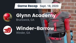 Recap: Glynn Academy  vs. Winder-Barrow  2020
