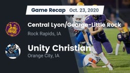 Recap: Central Lyon/George-Little Rock  vs. Unity Christian  2020