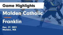 Malden Catholic  vs Franklin  Game Highlights - Dec. 27, 2021
