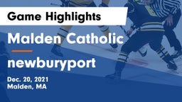 Malden Catholic  vs newburyport Game Highlights - Dec. 20, 2021