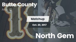 Matchup: Butte County High Sc vs. North Gem  2017