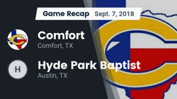 Recap: Comfort  vs. Hyde Park Baptist  2018