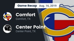 Recap: Comfort  vs. Center Point  2019