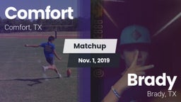 Matchup: Comfort  vs. Brady  2019