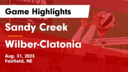 Sandy Creek  vs Wilber-Clatonia  Game Highlights - Aug. 31, 2023
