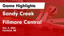 Sandy Creek  vs Fillmore Central  Game Highlights - Oct. 5, 2023
