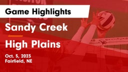Sandy Creek  vs High Plains  Game Highlights - Oct. 5, 2023
