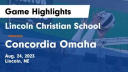 Lincoln Christian School vs Concordia Omaha Game Highlights - Aug. 24, 2023