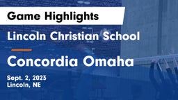 Lincoln Christian School vs Concordia Omaha Game Highlights - Sept. 2, 2023