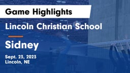 Lincoln Christian School vs Sidney Game Highlights - Sept. 23, 2023