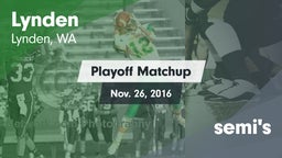 Matchup: Lynden  vs. semi's 2016