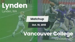 Matchup: Lynden  vs. Vancouver College 2018
